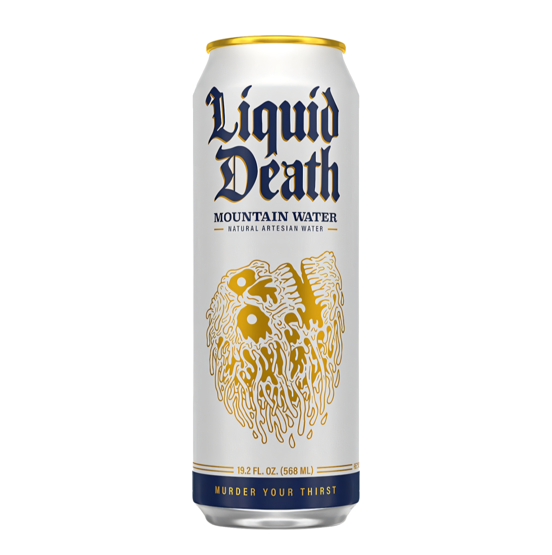 Liquid Death can asset on a white background